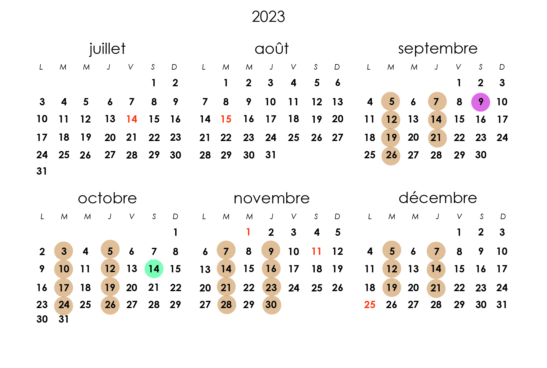 calendrier